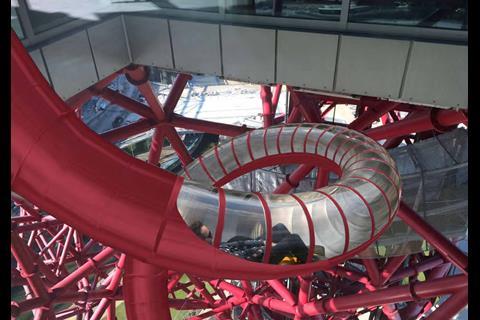 bblur architecture's proposal for a helter skelter at the Orbit